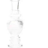 Ideas 4 Seasons Bloemenvaas Venice - voor kleine stelen/boeketten - gekleurd sierglas - ribbel transparant - D5.7 x H15 cm