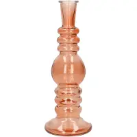 Ideas 4 Seasons Bloemenvaas Florence - zacht oranje glas - helder - D8,5 x H23 cm - Vazen