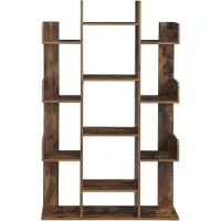 Hoppa! Boomvormige Boekenkast, 16 Vakken - Hout - Bruin - 86 x 25 x 140 cm