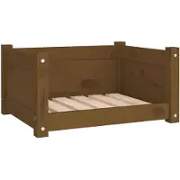 The Living Store Living Store hondenbed, honingbruin, 55,5 x 45,5 x 28 cm, massief grenenhout
