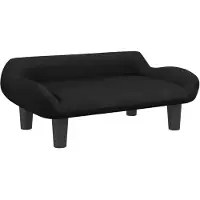 The Living Store Living Store hondenbed, zwart, 70x40x24 cm, fluweel
