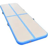 The Living Store Opblaasbare sportmat - 700 x 100 x 10 cm - Schokabsorberend - Anti-slip