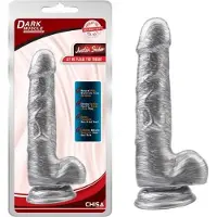 CHISA - Dark Muscle - Justin Sider - Zilverkleurige - Realistic Dildo - 19.5 CM × 3.1 CM