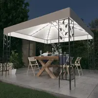 The Living Store De Living Store paviljoen met LED-lichtketting, 3x3 meter, wit