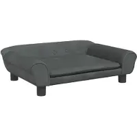 The Living Store Living Store hondenbed, donkergrijs, 70x48x22 cm, fluweel
