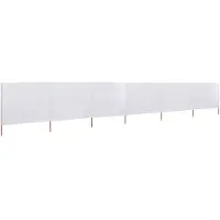 The Living Store Inklapbaar Windscherm - 800 x 120 cm - Nonwoven stof en hout