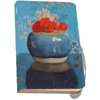 Bekking & Blitz Notitieboek A6, zachte kaft: Rode geraniums in blauwe pot, Voerman, de Fundatie