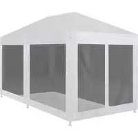 The Living Store De Living Store partytent met 6 mesh-zijwanden, afmetingen 6 x 3 meter