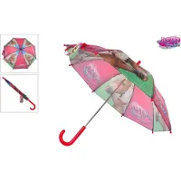 Toys Amsterdam Paraplu Kinderen Paarden 70x60 CM - Roze Paraplu Meisje - Paraplu Kind