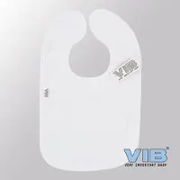 Vib - Slabbetje Luxe velours - Baby Wit Uni - Babykleertjes - Slabbetjes - zwangerschap aankondiging - baby aankondiging