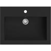 The Living Store : Wastafel van graniet, 600x450x120 mm, zwart
