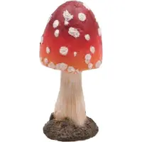 SID Tuinbeeld Paddenstoel Corey Rood / Wit 6 X 6 X 13 Cm