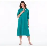 4Care Nachthemd achter open - Ziekenhuiskleding patiënt - Zorg nachthemd- Groen - XL