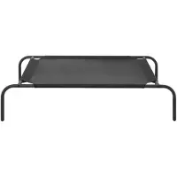 The Living Store : Verhoogd hondenbed, zwart, met Textilene-stof