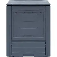 The Living Store Compostbak - Kunststof - 60 x 60 x 73 cm - Grijs - 260 L