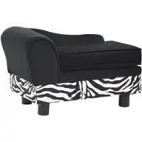 The Living Store Living Store Hondenbank, zwart, 57x34x36 cm, pluche