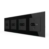 Livolo | Zwart | SR+SR+SR+SR | Slide-Dimmer | Smart Home - Bekijk