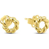 New Bling 9NBSAM-G230269 Gouden Oorknopjes Cirkel - Krans - 7,2mm Doorsnee - 14 Karaat - Goud
