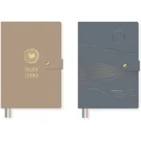 Kangaro Soft Scenes Notitieboek - A6 - softcover - PU - lijn - 80 grams FSC - 160 pagina's - 2 stuks - K-PM01710004