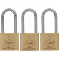 AMIG Hangslot met 2 sleutels - 3x - 30 mm - messing - kofferslot