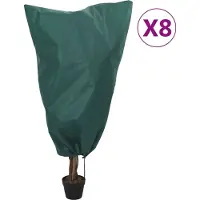vidaXL Plantenhoezen met trekkoord 8 st 70 g/m² 0,8x1,2 m