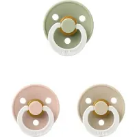 BIBS fopspeen 0-6 maand Glow set 3 stuks Sage Glow,Blush Glow en Vanilla Glow maat 1