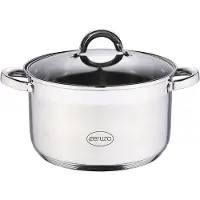 Ceruzo Kookpan - RVS - Diameter 24 cm - H 14,5 cm - 6,3 L - alle Warmtebronnen