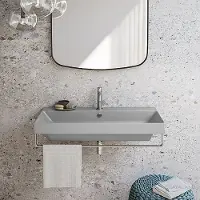 Catalano Zero wastafel 100x50cm cement mat/ mat grijs