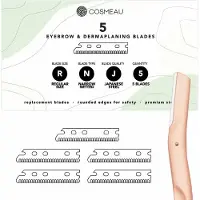 Cosmeau Losse Dermaplaning en Wenkbrauw Scheermesjes 5 Stuks RNJ5 Japans Staal Narrow Netted