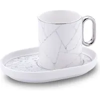 Korkmaz Espresso kopjes met schoteltjes set - A8699-2