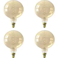Livin24 Lichtbron LED bol Ø20 cm (set van 4) amberkleurig