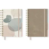 Kangaro notitieboek - Soft Scenes 4-in-1 notitieboek - A5 - hardcover - spiraal - 80 grams FSC - 200 pagina's - 2 stuks - K-PM01710011