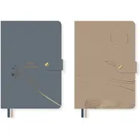 Kangaro notitieboek - Soft Scenes - A5 - softcover - lijn - PU - 80 grams FSC - 160 pagina's - 2 stuks