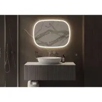 Martens Design Parijs spiegel met LED verlichting, spiegelverwarming en sensor 80x80cm
