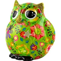 Pomme pidou Theelicht houder Uil Olive 003 (11x10x12cm - Keramiek)