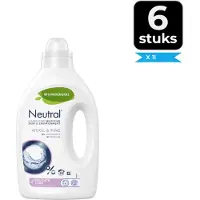 Neutral Wol & Fijn Vloeibaar Wasmiddel 20 wasbeurten - Voordeelverpakking 6 stuks