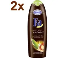 Fa - Natural & Cream - Macadamia & Green Coffee - Douchecrème - 2x 250 ml - DUO PACK