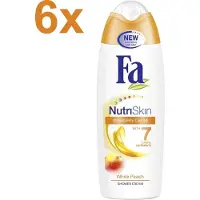 Fa - NutriSkin - White Peach - Douchecrème - 6x 250ml - Voordeelverpakking