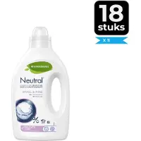 Neutral Wol & Fijn Vloeibaar Wasmiddel 20 wasbeurten - Voordeelverpakking 18 stuks