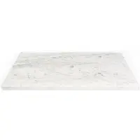 Saniclass Dia Wastafelblad - 80x46cm - 1 kraangat - 1 sifonuitsparing - marmer - wit gepolijst