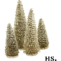 Home Society - Kerstboompjes - Decoratief - Goud - 4 stuks
