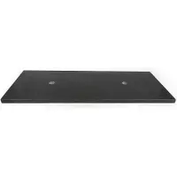 Saniclass Noche Wastafelblad - 120x46cm - 0 kraangaten - 2 sifonuitsparing - basalt gepolijst