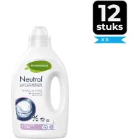 Neutral Wol & Fijn Vloeibaar Wasmiddel 20 wasbeurten - Voordeelverpakking 12 stuks