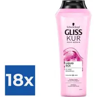 GLISS -Kur Shampoo  Liquid Silk 250 ml - Voordeelverpakking 18 stuks