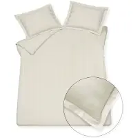 Vandyck Dekbedovertrek Purity 86 Stripe Cream Tan Satijn-200 x 200 / 220 cm | 2-Persoons