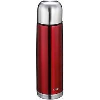 Cilio Colore Thermosfles 500ml - Rood/Zilver, Roestvrij Staal