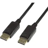 Logilink CV0077 DisplayPort-kabel DisplayPort Aansluitkabel DisplayPort-stekker, DisplayPort-stekker 10.00 m Zwart