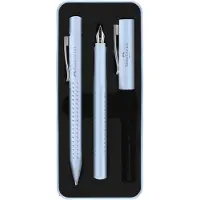 Faber-Castell giftbox - balpen en vulpen Grip 2010 Harmony - sky blue - FC-201524