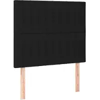 vidaXL Hoofdbord zwart 80x5x118/128 cm stof