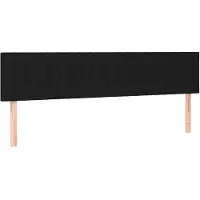 vidaXL Hoofdborden 160x5x78/88 cm stof zwart